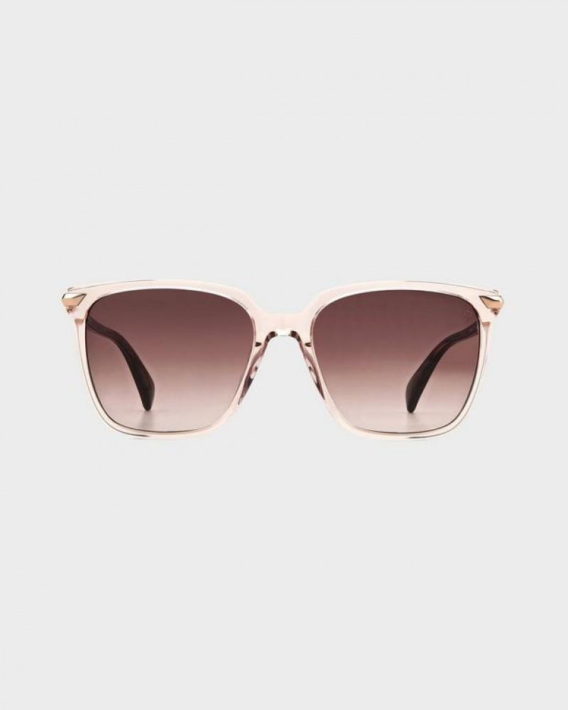 Rag & Bone Erin Butterfly Sonnenbrille Damen Braun | 056718-GDI