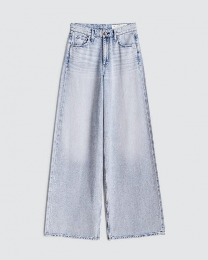 Rag & Bone Featherweight Sofie Weite-Leg High-Rise Featherweight Jeans Damen Kierra | 314820-SZJ