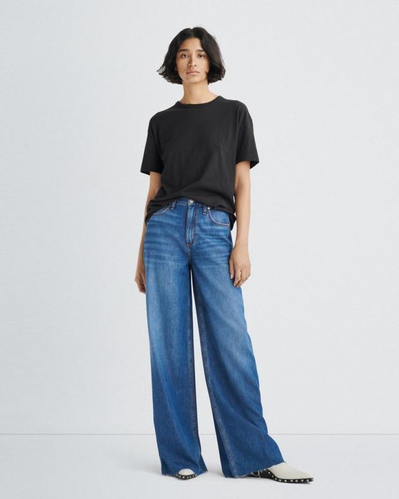 Rag & Bone Featherweight Sofie Weite-Leg High-Rise Featherweight Jeans Damen Otto | 735081-WGR