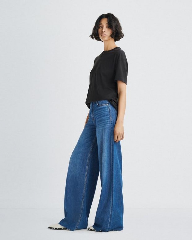 Rag & Bone Featherweight Sofie Weite-Leg High-Rise Featherweight Jeans Damen Otto | 735081-WGR