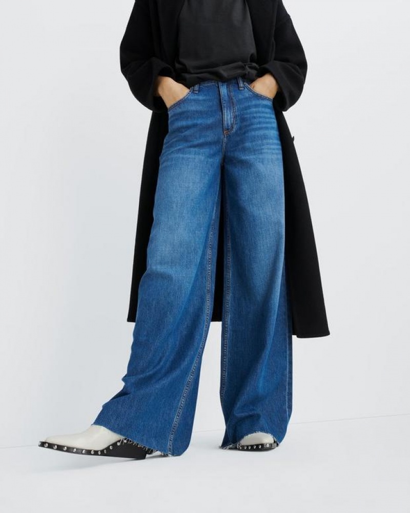 Rag & Bone Featherweight Sofie Weite-Leg High-Rise Featherweight Jeans Damen Otto | 735081-WGR