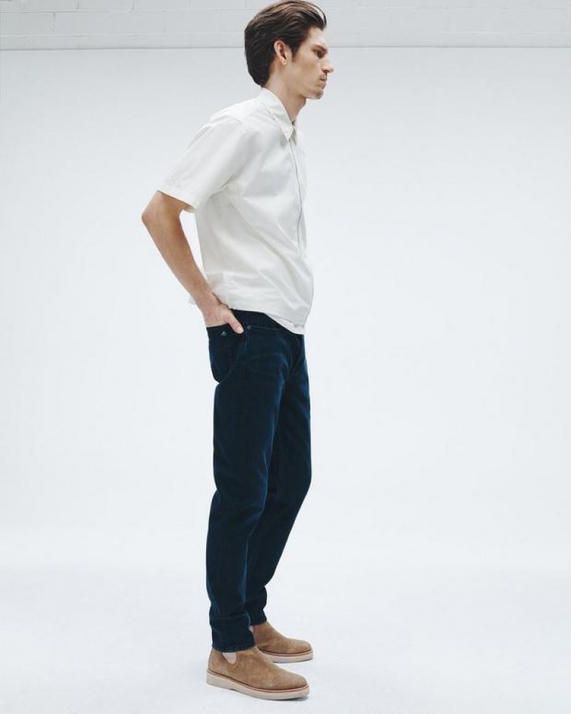 Rag & Bone Fit 2 Slim Fit Dark Indigo Authentic Stretch Jeans Herren Bayview | 819764-ZJP