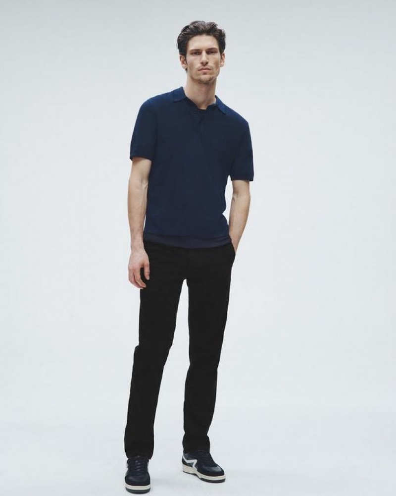 Rag & Bone Fit 2 Stretch Twill Chino Slim Fit Hose Herren Schwarz | 401359-GYS