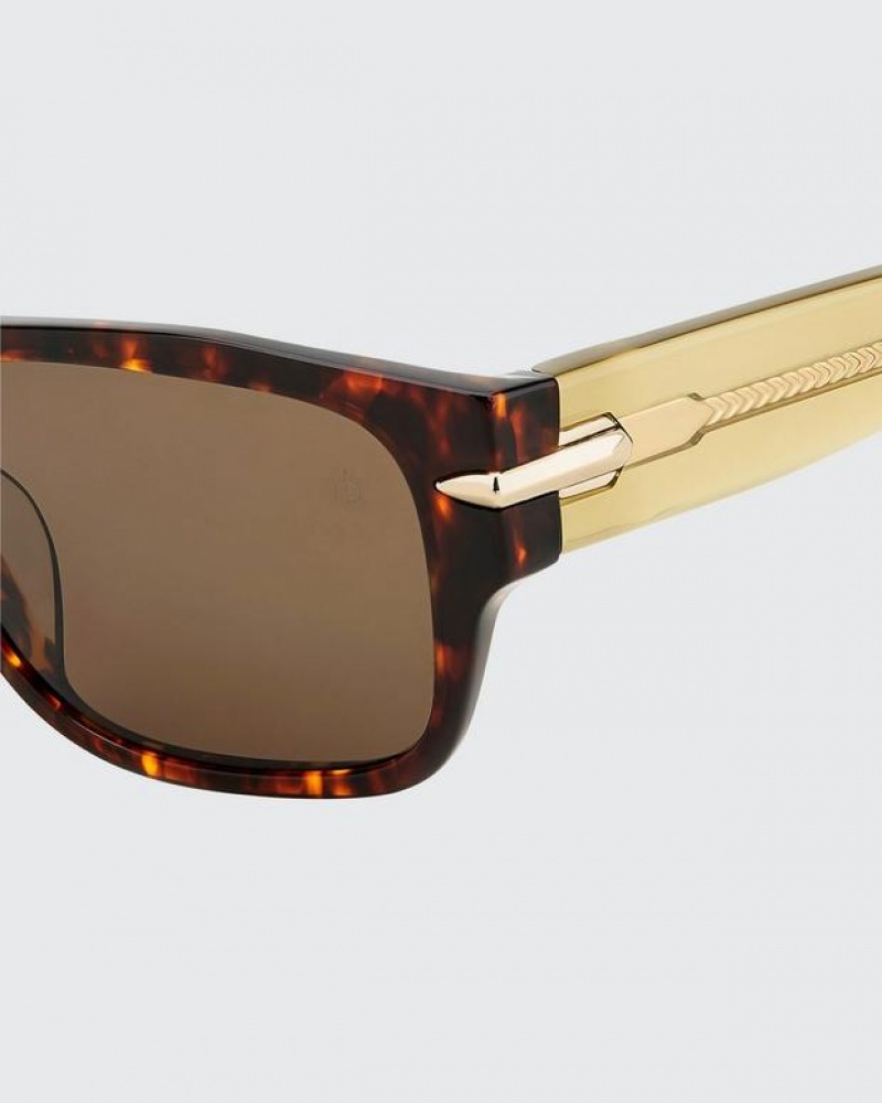 Rag & Bone Fleetwood Square Sonnenbrille Herren Havana | 379062-FNH