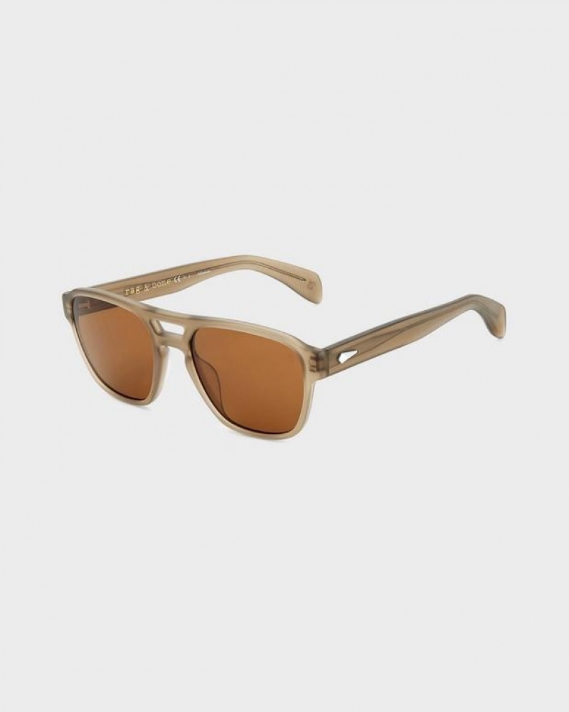 Rag & Bone Flint Square Sonnenbrille Herren Braun | 234156-XPI