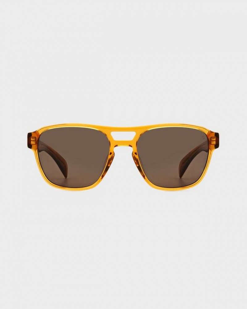 Rag & Bone Flint Square Sonnenbrille Herren Braun Orange | 473026-VSC