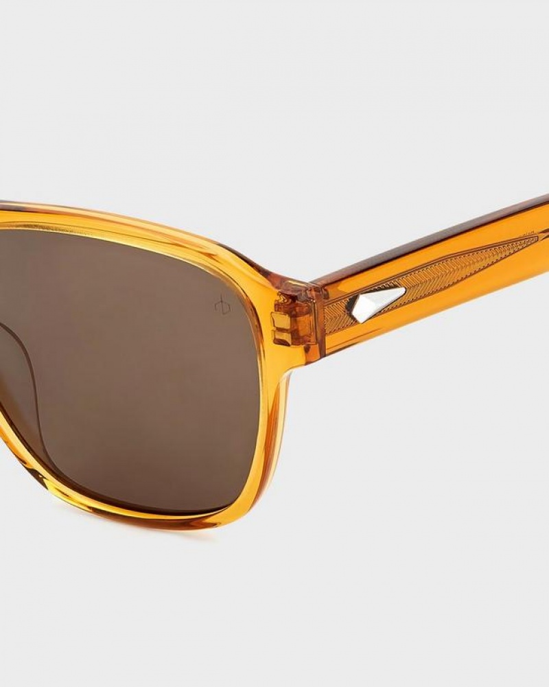 Rag & Bone Flint Square Sonnenbrille Herren Braun Orange | 473026-VSC