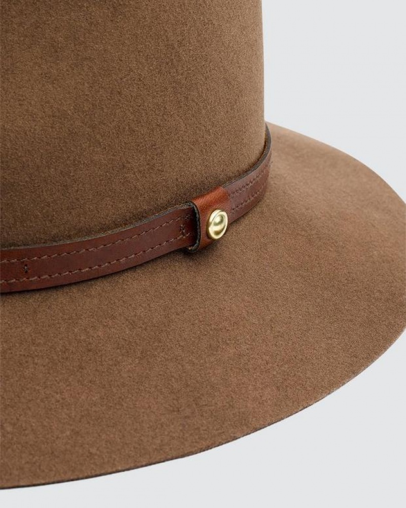 Rag & Bone Floppy Brim Fedora Wolle Hüte Damen Pecan | 016247-WSC