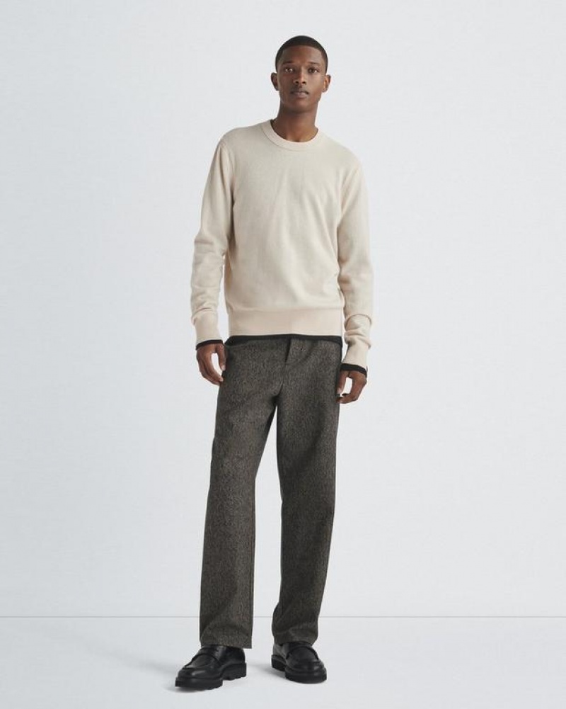 Rag & Bone Harding Cashmere Crew Klassische Fit Pullover Herren Braun | 652840-RJX