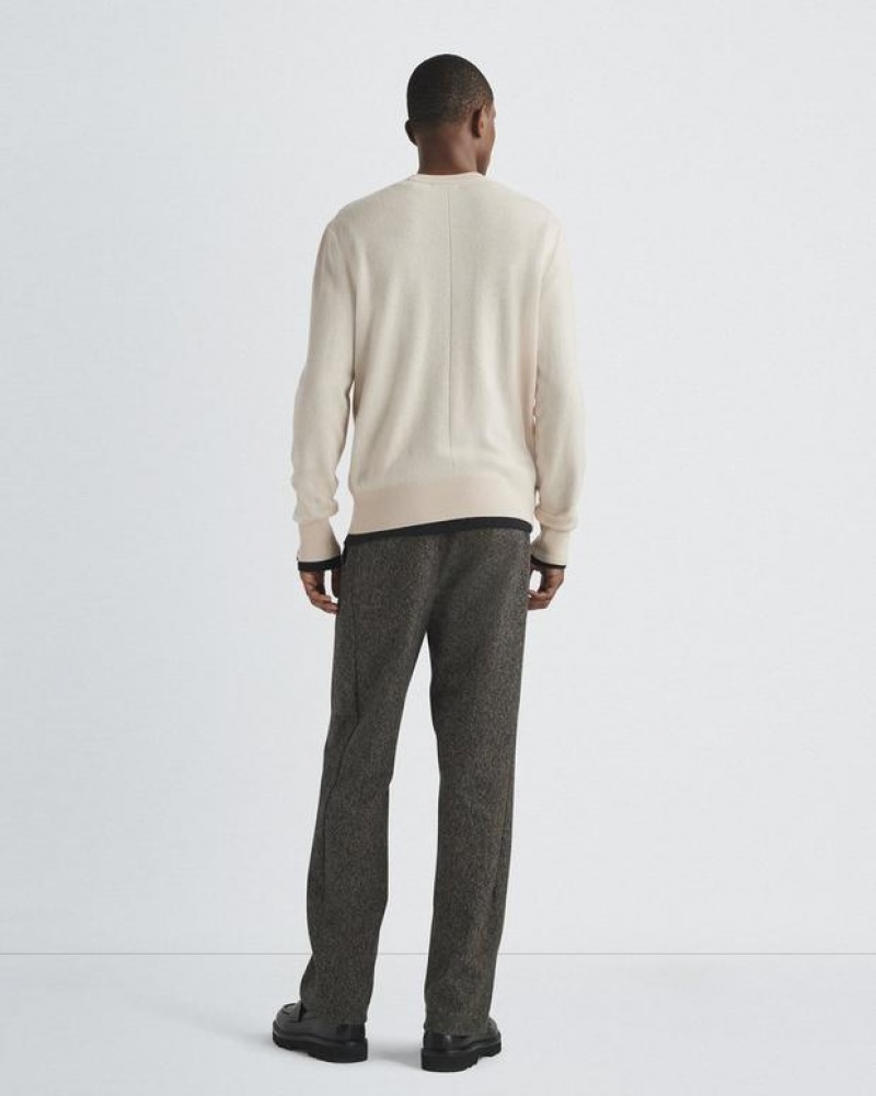 Rag & Bone Harding Cashmere Crew Klassische Fit Pullover Herren Braun | 652840-RJX