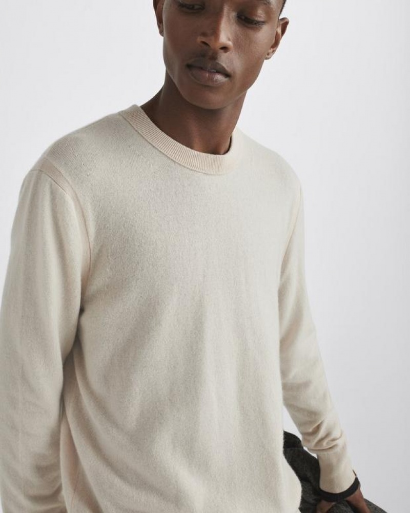 Rag & Bone Harding Cashmere Crew Klassische Fit Pullover Herren Braun | 652840-RJX