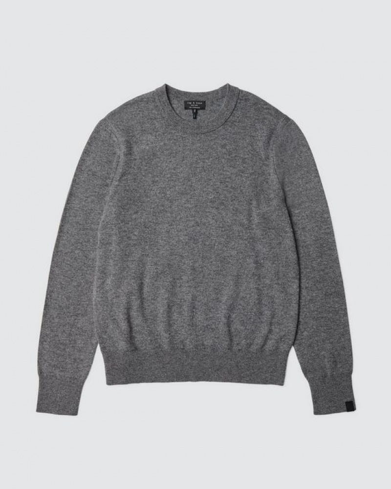 Rag & Bone Harding Cashmere Crew Klassische Fit Pullover Herren Grau | 046871-YMF