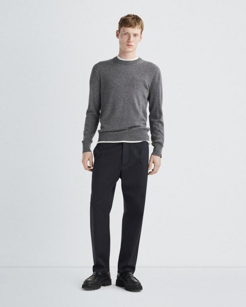 Rag & Bone Harding Cashmere Crew Klassische Fit Pullover Herren Grau | 046871-YMF