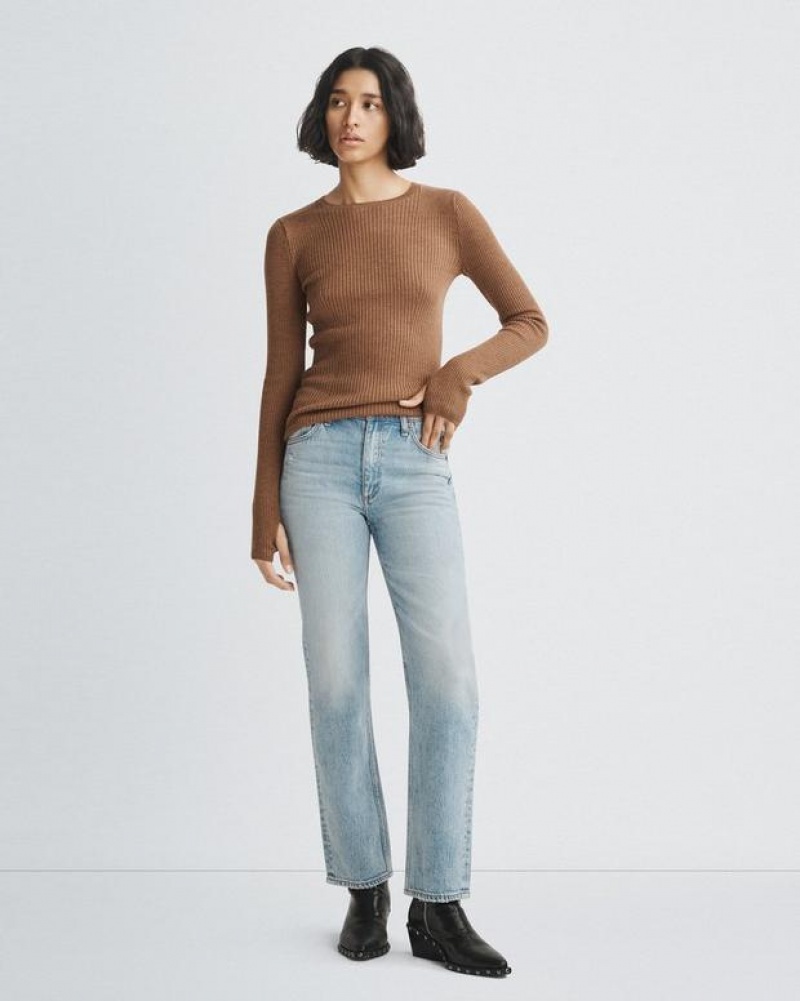 Rag & Bone Harlow Ankle Gerade Mid-Rise Vintage Stretch Jeans Damen Lou | 629854-GHA