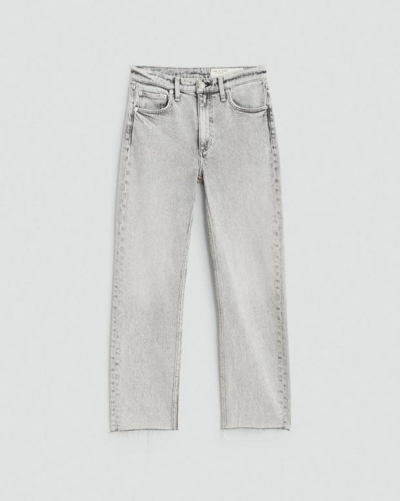 Rag & Bone Harlow Ankle Gerade Mid-Rise Vintage Stretch Jeans Damen Glacier Dnm | 651937-EDC