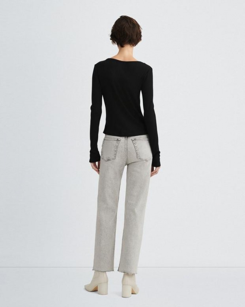 Rag & Bone Harlow Ankle Gerade Mid-Rise Vintage Stretch Jeans Damen Glacier Dnm | 651937-EDC