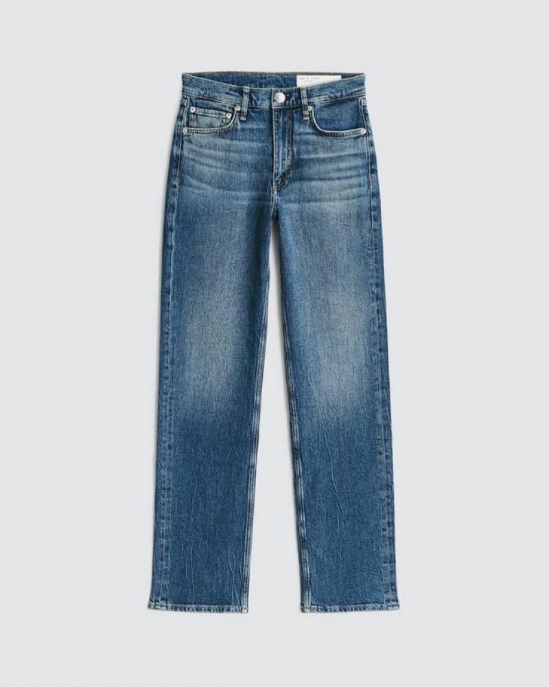 Rag & Bone Harlow Full Length Gerade Mid-Rise Vintage Stretch Jeans Damen Kendra | 024865-QHN