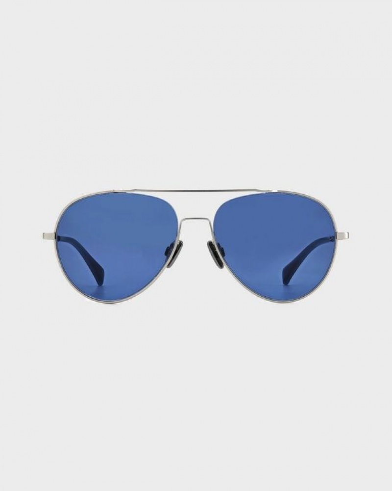 Rag & Bone Hazel Aviator Sonnenbrille Damen Grau | 504729-VAH