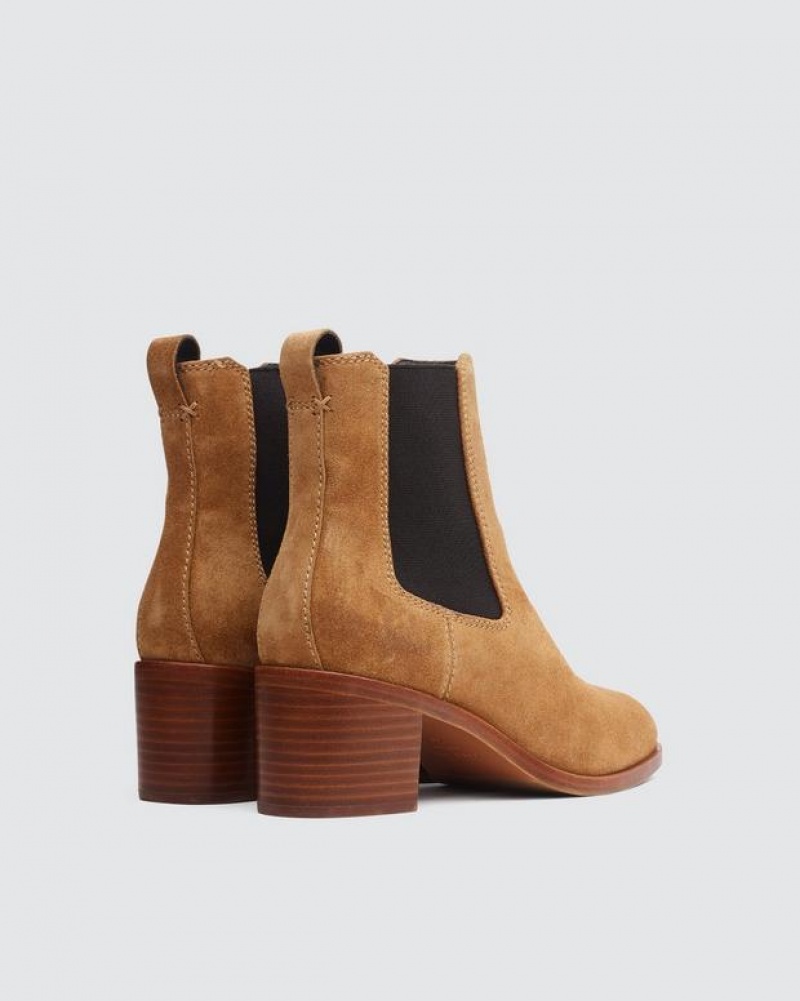 Rag & Bone Hazel - Wildleder Chelsea Stiefel Damen Sabbia Suede | 795432-GJM