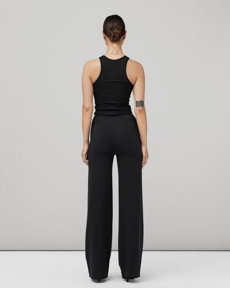 Rag & Bone Irina Ponte Weite Leg Relaxed Fit Hose Damen Schwarz | 504329-YQO