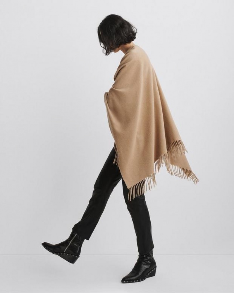 Rag & Bone Klassische Cashmere Poncho Midweight Poncho Ponchos Damen Braun | 459871-FOM