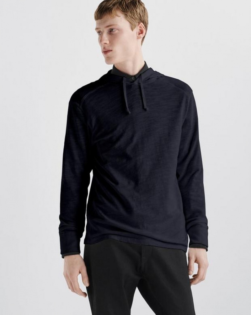 Rag & Bone Klassische Flame Baumwoll Hoodie Klassische Fit Sweatshirts Herren Salute | 290148-IAW