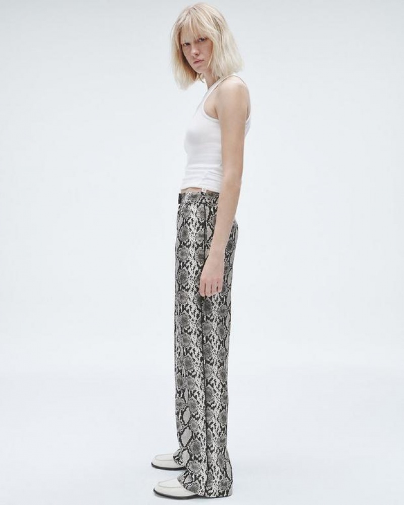 Rag & Bone Lacey Printed Silk Relaxed Fit Hose Damen Schlangenoptik | 106725-NXM