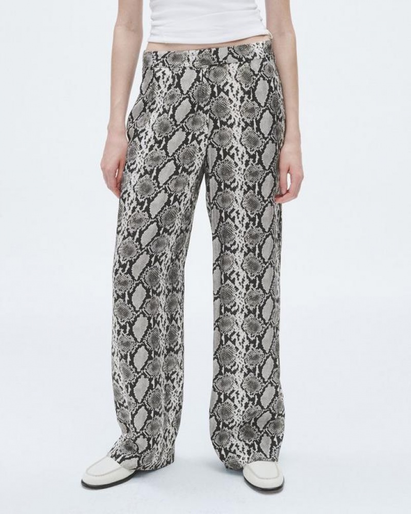 Rag & Bone Lacey Printed Silk Relaxed Fit Hose Damen Schlangenoptik | 106725-NXM