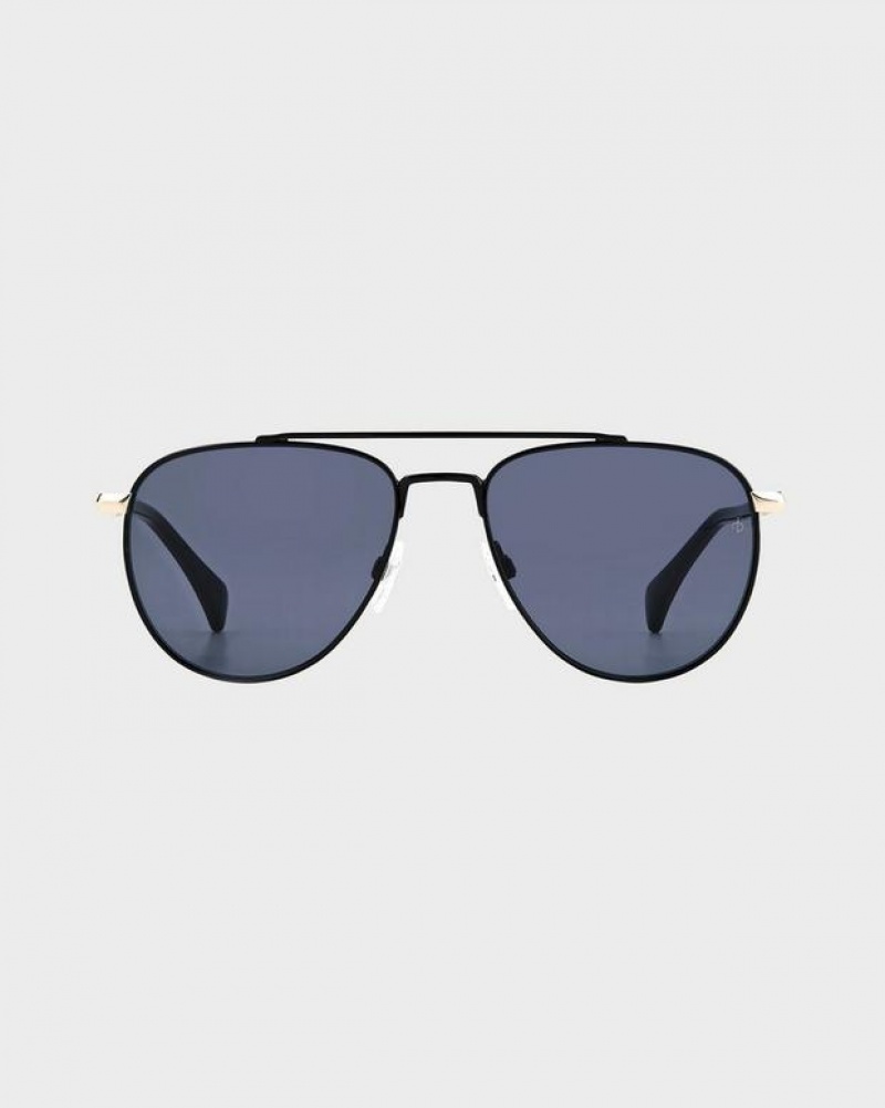 Rag & Bone Lana Aviator Sonnenbrille Damen Schwarz | 073241-OKS