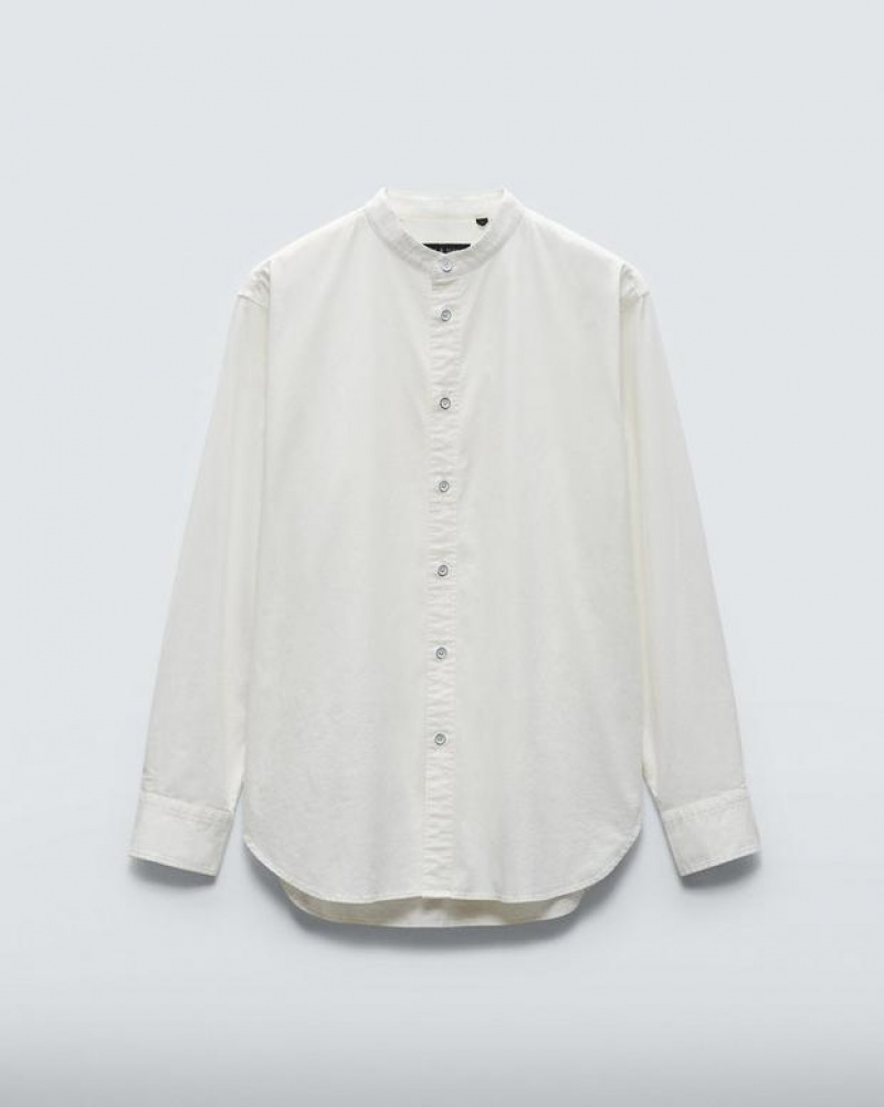 Rag & Bone Landon Baumwoll Poplin Relaxed Fit Button Down Hemd Herren Marshmallow | 862175-XLD