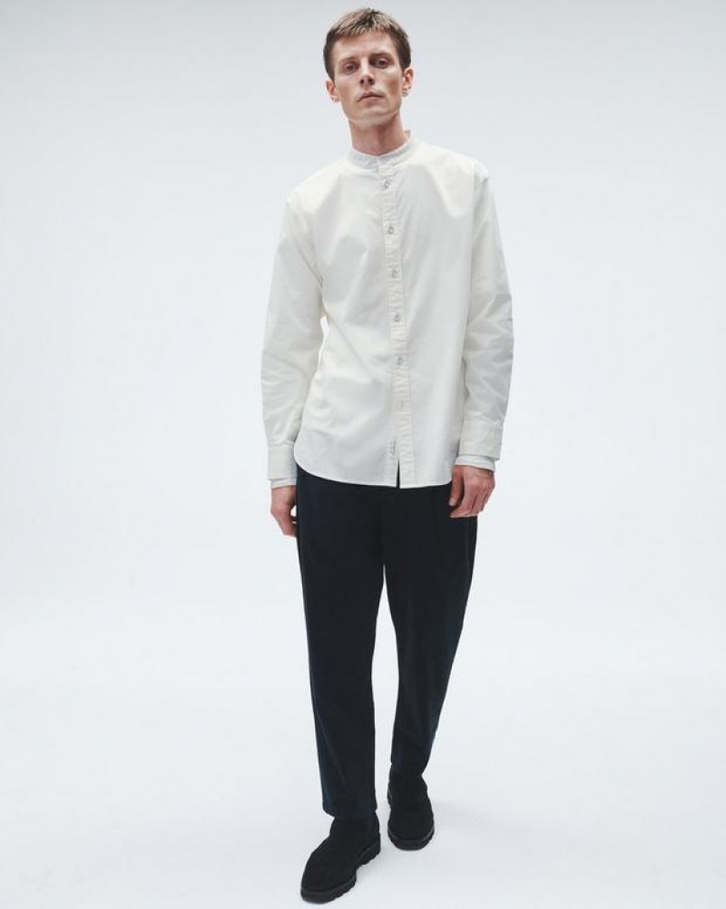 Rag & Bone Landon Baumwoll Poplin Relaxed Fit Button Down Hemd Herren Marshmallow | 862175-XLD