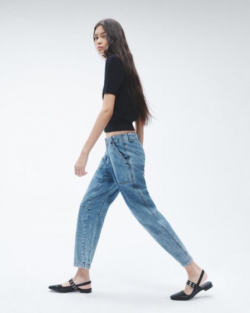 Rag & Bone Leyton Denim Relaxed Fit Hose Damen Elle | 502769-ZMN