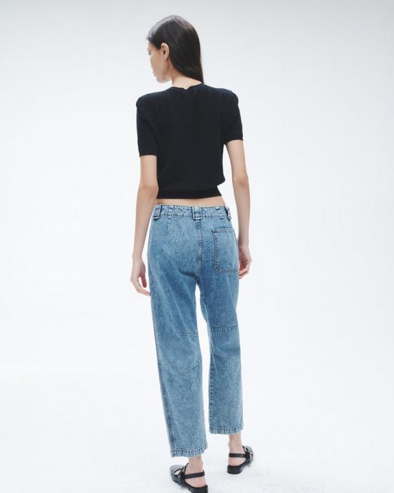 Rag & Bone Leyton Denim Relaxed Fit Hose Damen Elle | 502769-ZMN