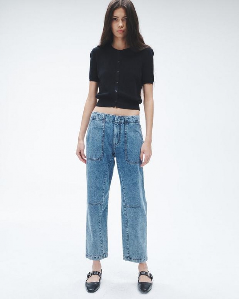 Rag & Bone Leyton Denim Relaxed Fit Hose Damen Elle | 502769-ZMN