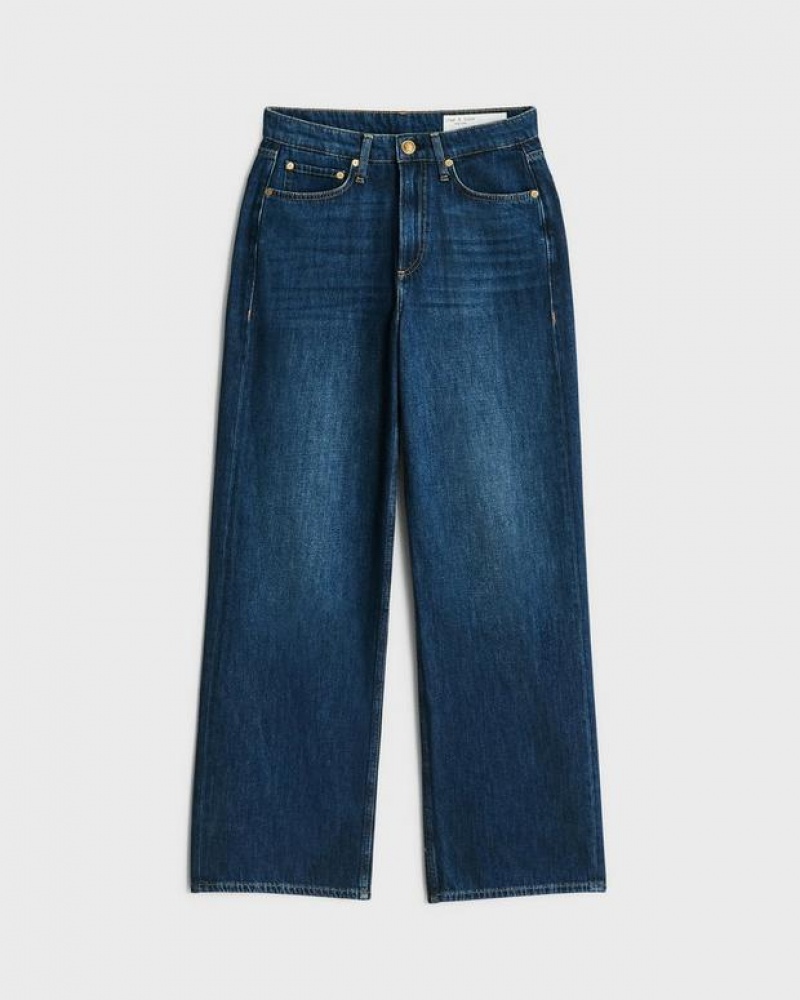 Rag & Bone Logan Weite-Leg Mid-Rise Rigid Jeans Damen Annalise | 421973-BEO