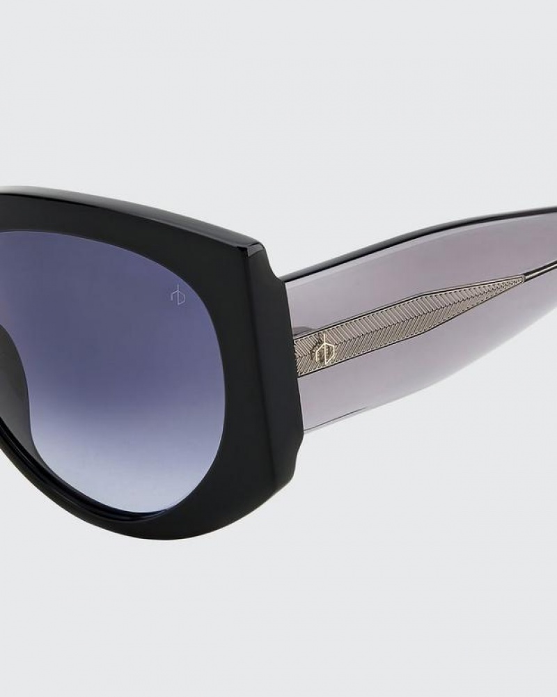 Rag & Bone Lorne Cat Eye Sonnenbrille Damen Schwarz | 213087-ILU