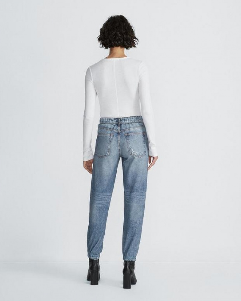 Rag & Bone Miramar Jogger Trompe L'oeil Baumwoll Hose Damen Lynn | 452086-INF