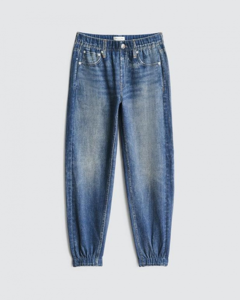 Rag & Bone Miramar Jogger Trompe L'oeil Baumwoll Jeans Damen Lenox | 021367-JEC