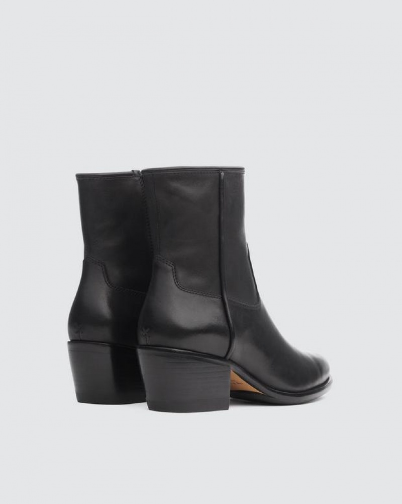 Rag & Bone Mustang - Leder Absatz Ankle Stiefel Damen Schwarz | 120973-XLI