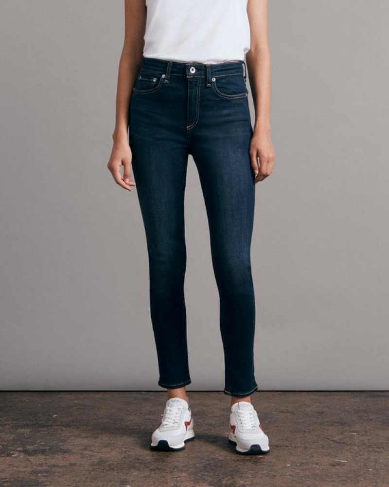 Rag & Bone Nina Ankle Schlank High-Rise Stretch Jeans Damen Carmen | 298360-JDA