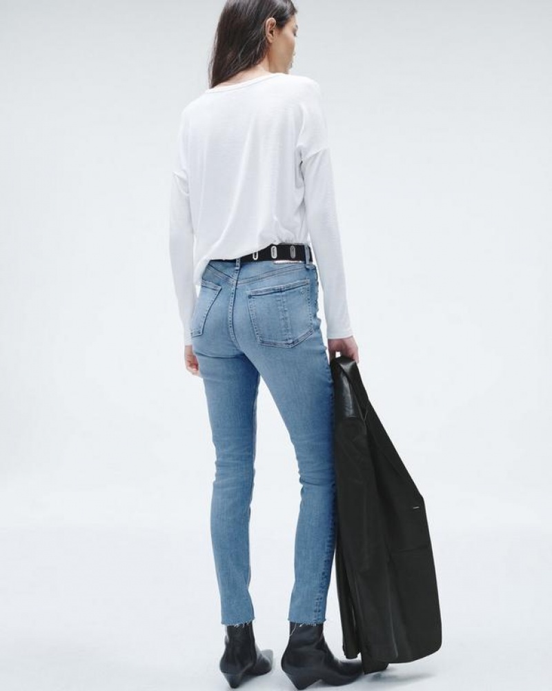 Rag & Bone Nina Full Length Schlank High-Rise High Stretch Jeans Damen Clemente | 152937-RUN