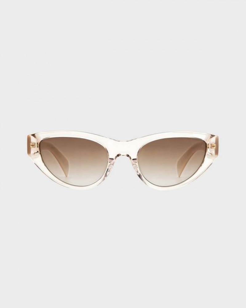 Rag & Bone Ola Butterfly Sonnenbrille Damen Beige | 962705-MGA