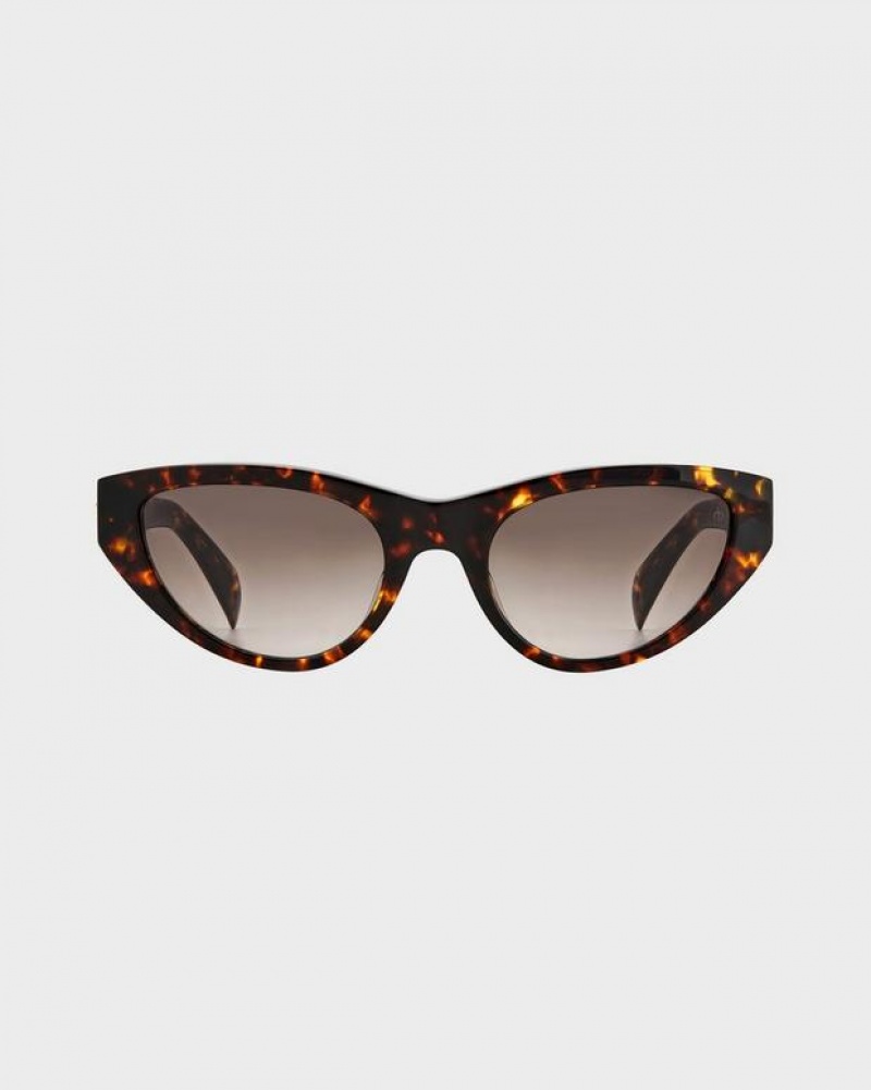 Rag & Bone Ola Butterfly Sonnenbrille Damen Havana | 534620-TRZ