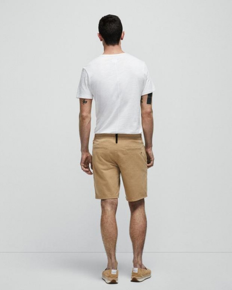 Rag & Bone Perry Baumwoll Stretch Twill Slim Fit Kurze Hose Herren Cornstalk | 976135-DWA