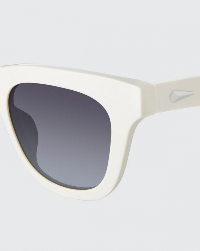 Rag & Bone Perry Square Sonnenbrille Damen Weiß | 152760-SGR