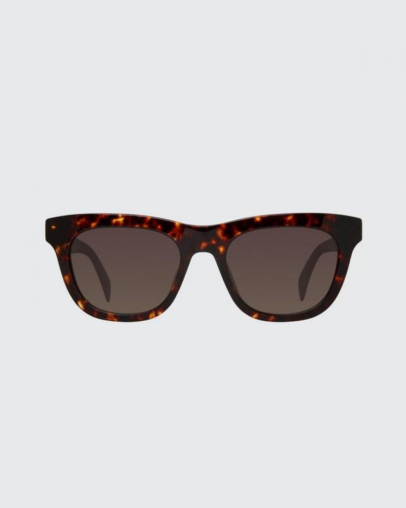 Rag & Bone Perry Square Sonnenbrille Damen Havana | 435807-FNS