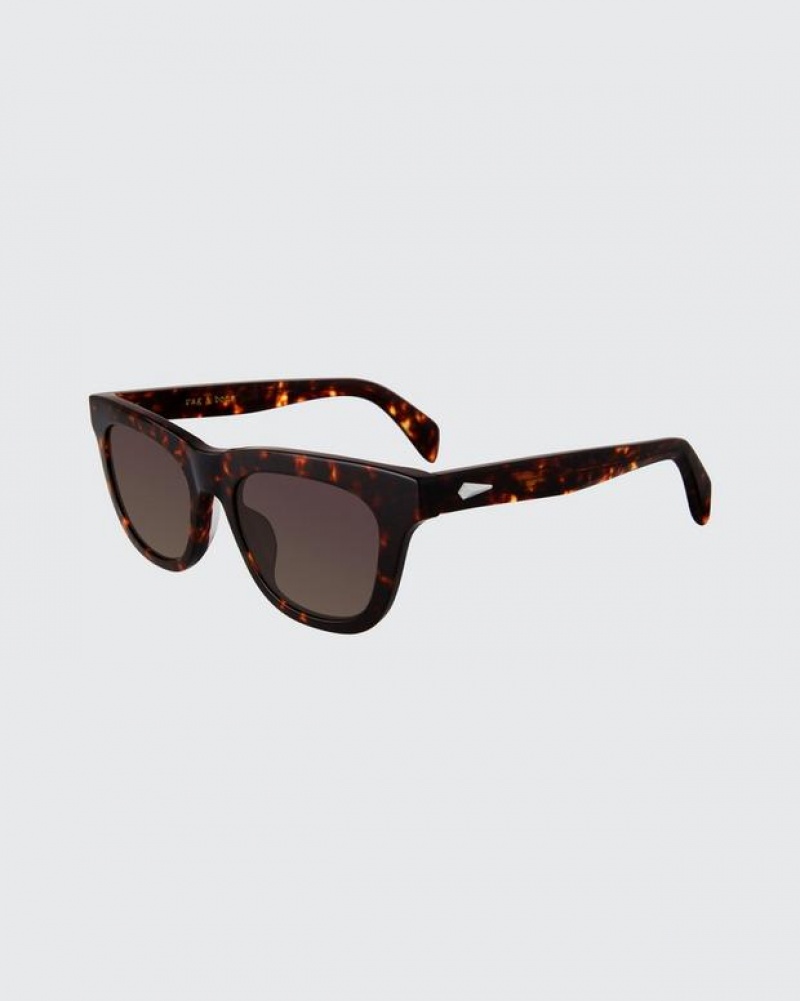 Rag & Bone Perry Square Sonnenbrille Damen Havana | 435807-FNS