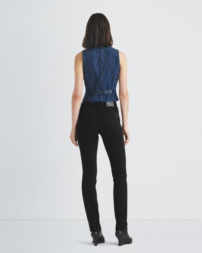 Rag & Bone Priya Denim Slim Fit Weste Damen Ari | 671524-TDZ