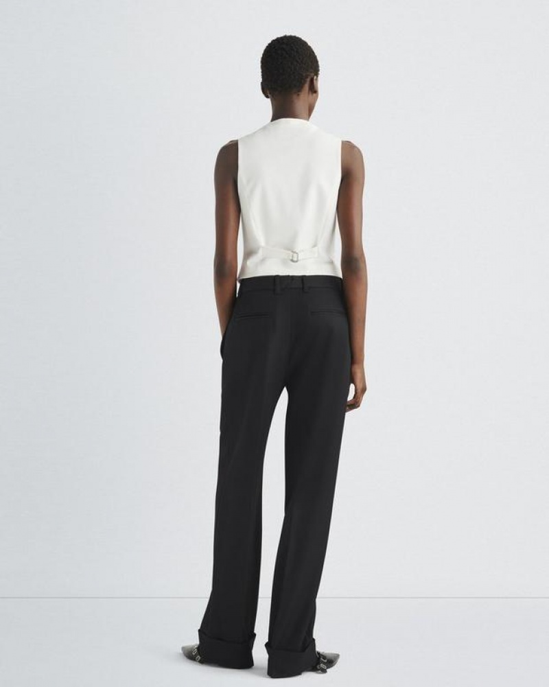 Rag & Bone Priya Ponte Tailored Fit Weste Damen Weiß | 461072-PFD