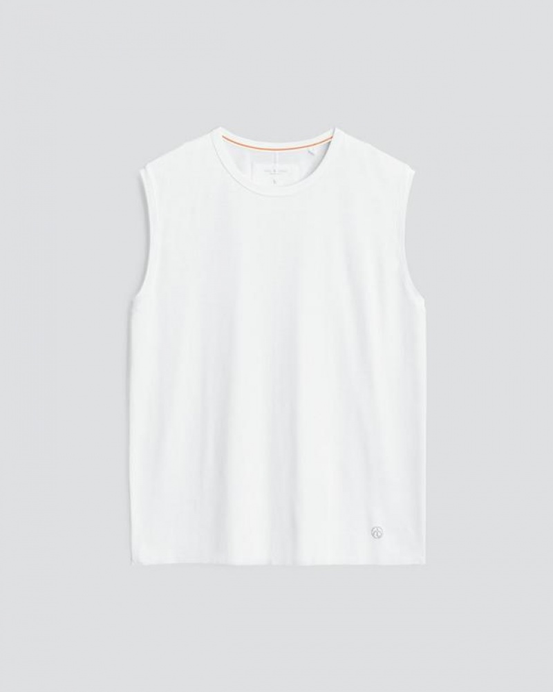 Rag & Bone Pursuit Haydon Tank Tech Jersey T-Shirt Herren Weiß | 563210-TGR